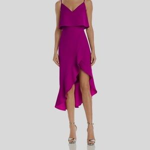 Aqua Formal Deep Purple Ruffle Asymmetrical Dress 6